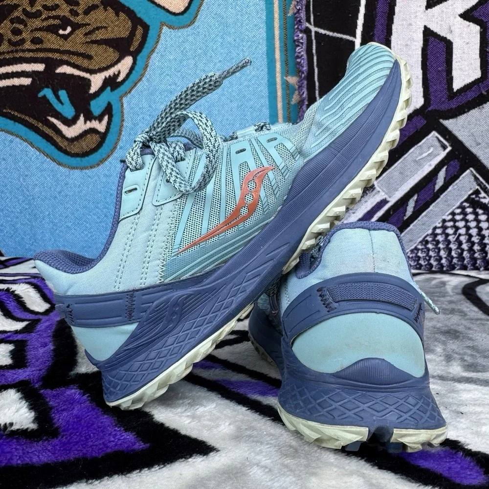 Size 7 - Saucony Woman's Mad River TR2 Blue Mesh Sneakers‎ S10582-35 - Picture 6 of 9